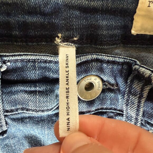 Rag & Bone Women's‎ Nina High Rise Ankle Skinny Stretch Denim Jeans Size 25 - Picture 6 of 7